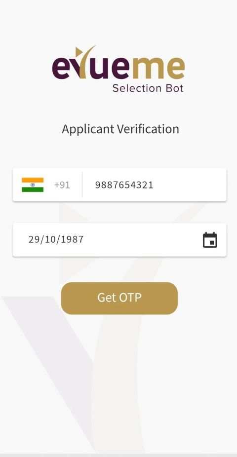 EvueMe Applicant App screenshot 1