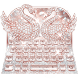 ikon Gold Diamond Swan Keyboard