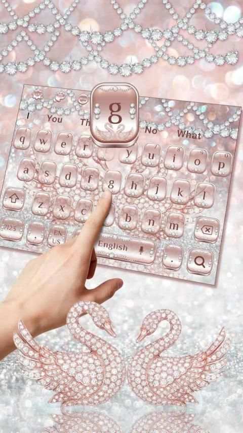 Gold Diamond Swan Keyboard स्क्रीनशॉट 2