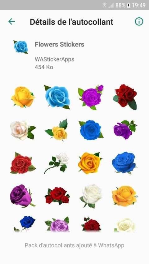 WAStickerApps - Stickers Roses collection screenshot 3