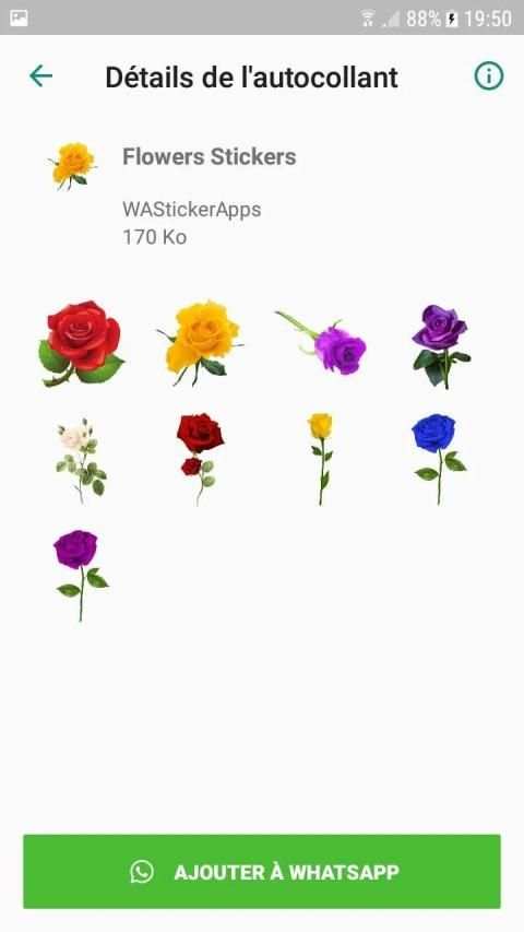 WAStickerApps - Stickers Roses collection screenshot 1