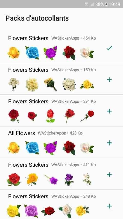 WAStickerApps - Stickers Roses collection screenshot 4