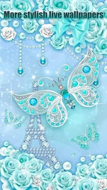 3D butterfly & rose live wallpaper theme screenshot 2