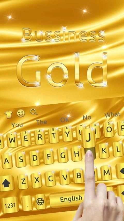 Business Diamond Gold Keyboard Theme स्क्रीनशॉट 3