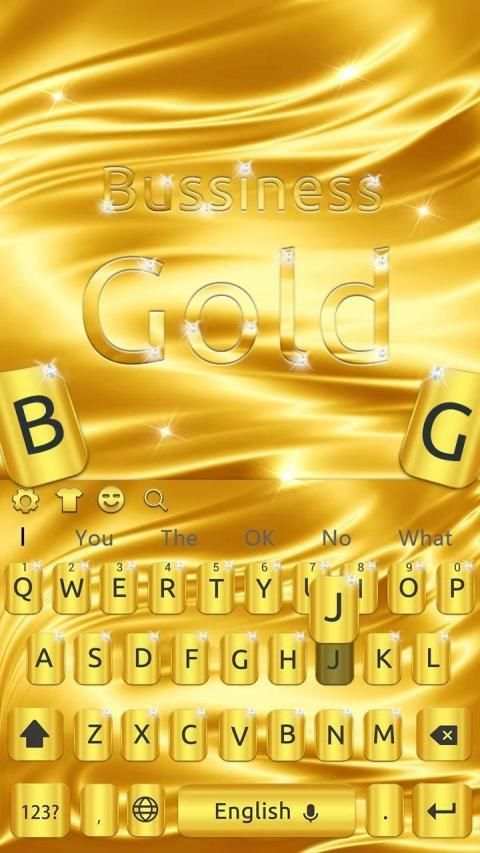 Business Diamond Gold Keyboard Theme स्क्रीनशॉट 1