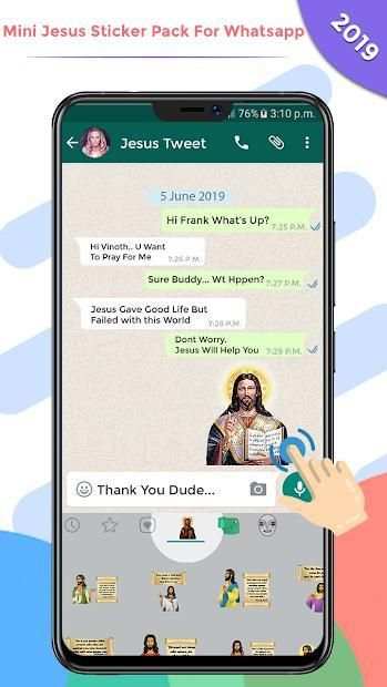 Mini Jesus Sticker Pack For Whatsapp 2019 स्क्रीनशॉट 2