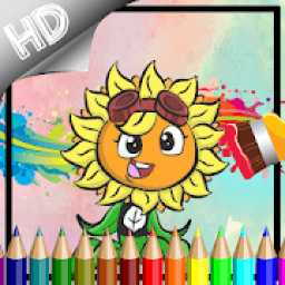 Game Plant zombie vs Coloring icon