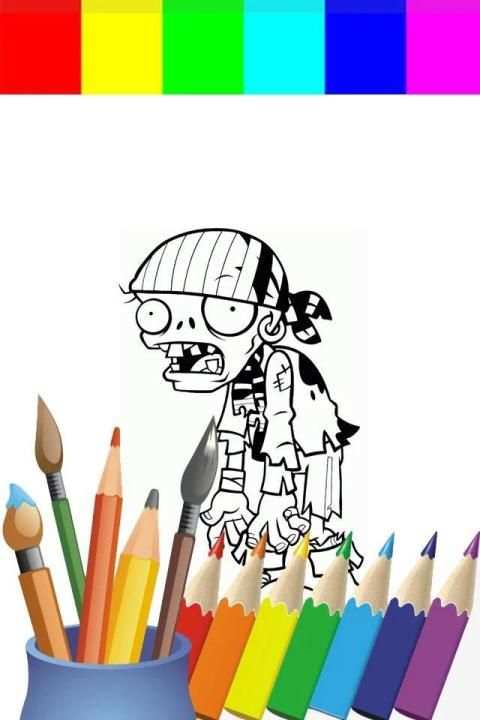 Game Plant zombie vs Coloring screenshot 2
