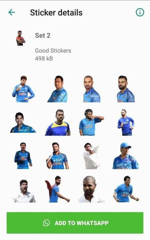 Indian Cricket Stickers for Whatsapp WAStickerApps स्क्रीनशॉट 1