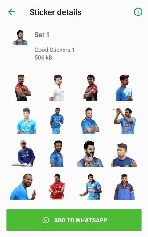 Indian Cricket Stickers for Whatsapp WAStickerApps स्क्रीनशॉट 3