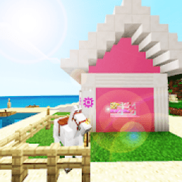ikon Pink Mansion Minecraft Game for Girls