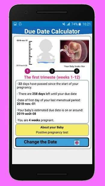 Pregnancy Calculator screenshot 1