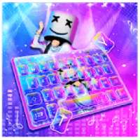 Neon Galaxy DJ Keyboard Theme