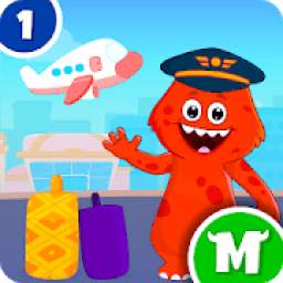 My Monster Town - Airport Games for Kids