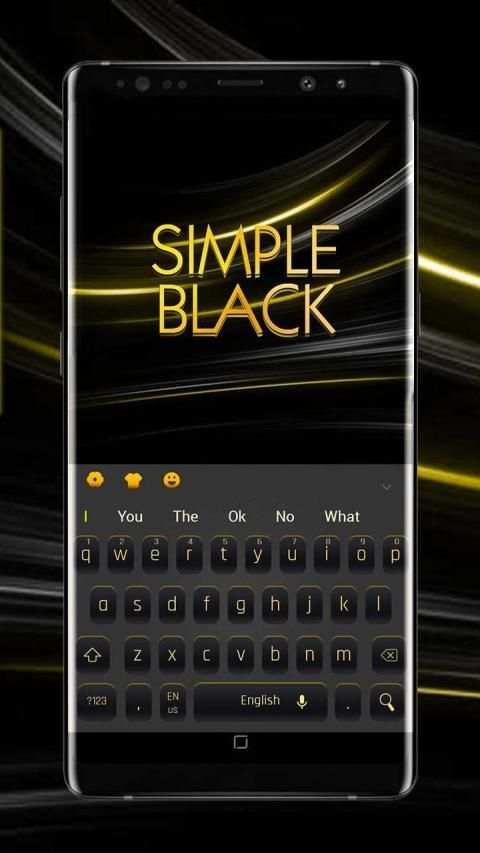 Simple Black Yellow Keyboard स्क्रीनशॉट 2