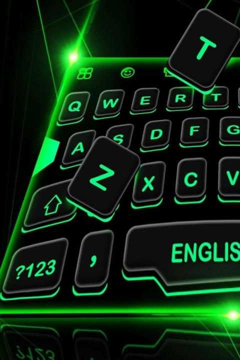 Neon Green Future Tech Keyboard स्क्रीनशॉट 2