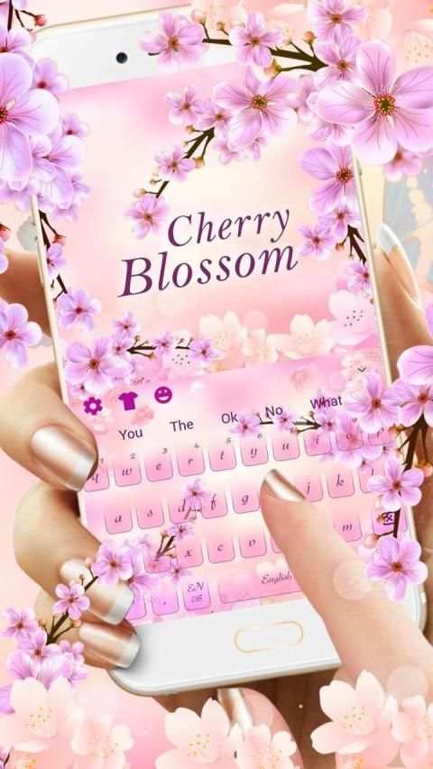 Spring Cherry Blossom Keyboard Theme screenshot 5