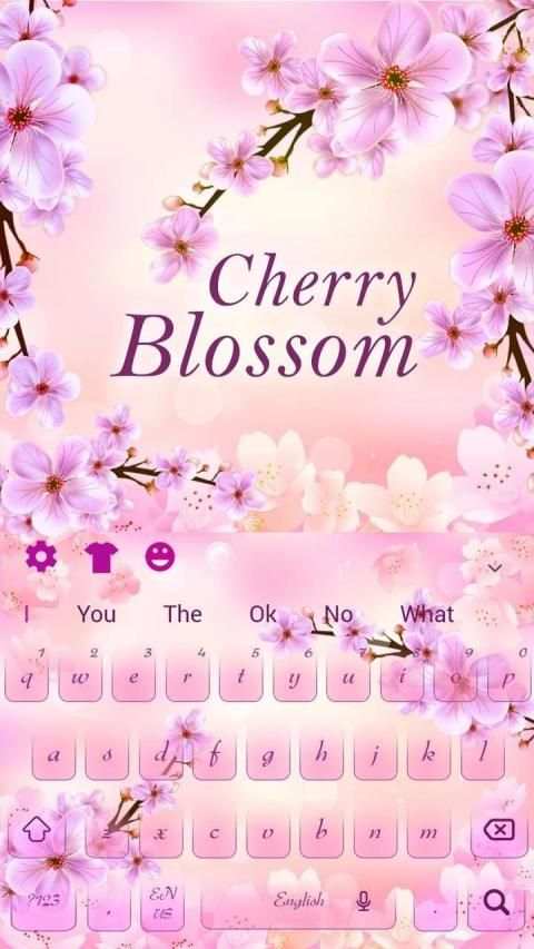 Spring Cherry Blossom Keyboard Theme स्क्रीनशॉट 3