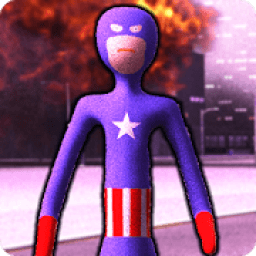 Captain Stickman Rope Hero आइकन