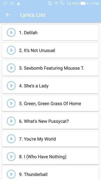 Tom Jones: Top Songs & Lyrics screenshot 2