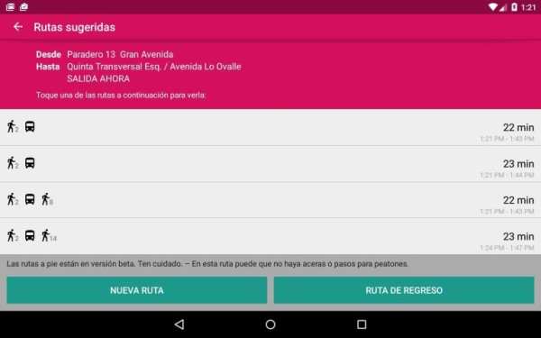 Transantiago Bus Checker screenshot 2