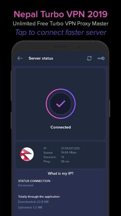 Nepal VPN 2019 - Unlimited Free VPN Proxy Master screenshot 1