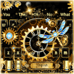 Black Gold Luxury Clock Keyboard आइकन