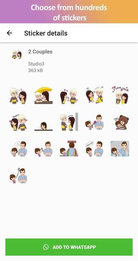 Couples Stickers - Studio3 - WAStickerApps screenshot 6