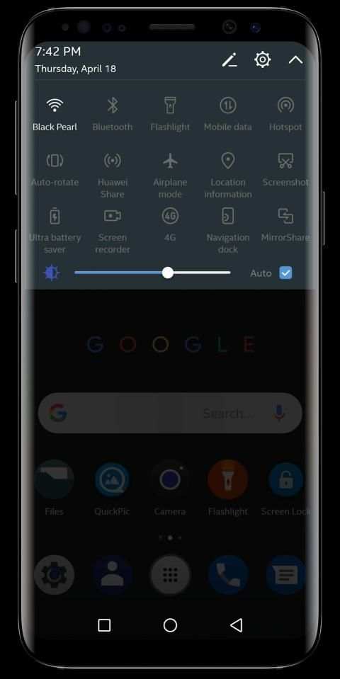 Pixel pie Dark Theme - free theme for huawei screenshot 2