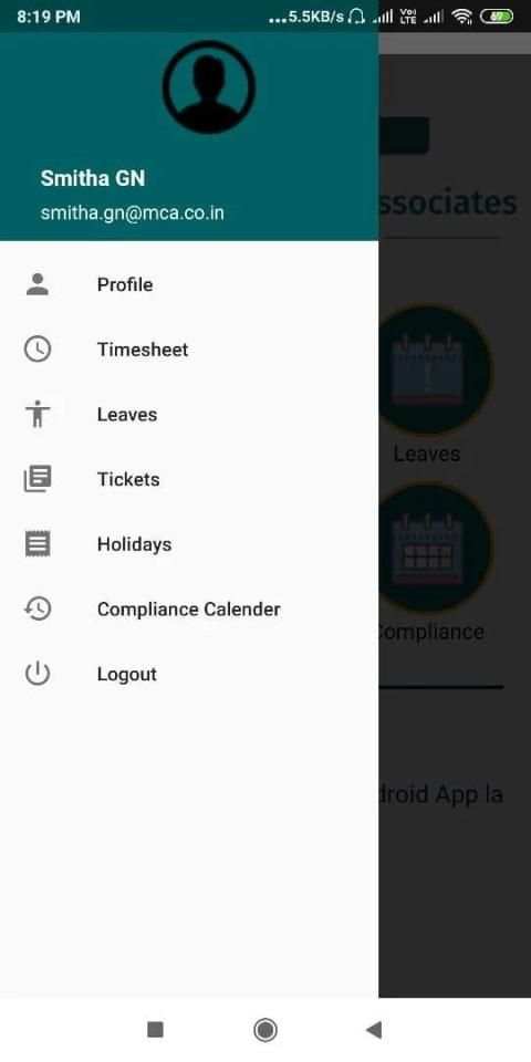 MCA Connect Android App स्क्रीनशॉट 3
