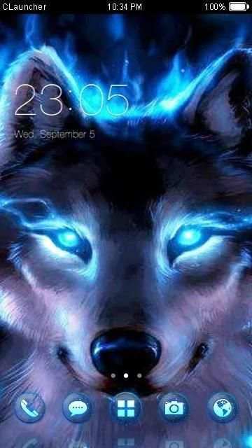 Wolf Blue Flames Theme Meizu स्क्रीनशॉट 4