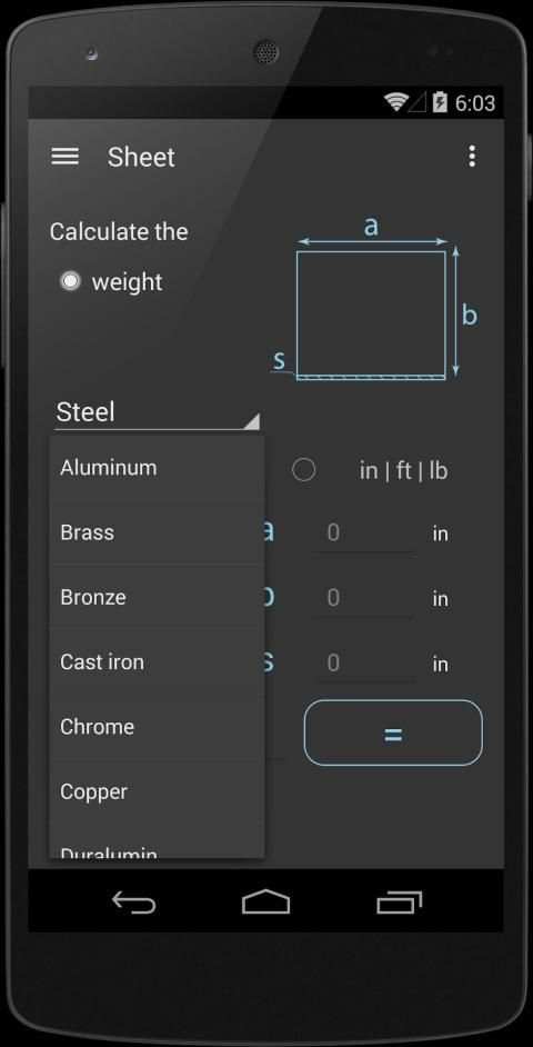Steel Weight Calculator screenshot 1