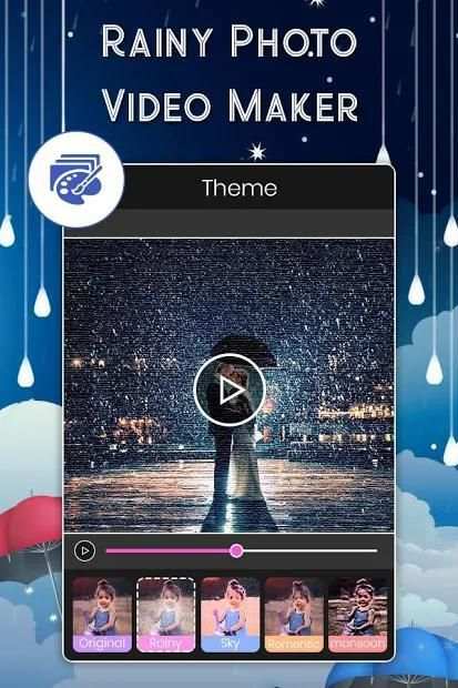Rainy Photo Video Movie Maker स्क्रीनशॉट 2