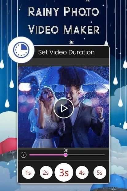 Rainy Photo Video Movie Maker स्क्रीनशॉट 1
