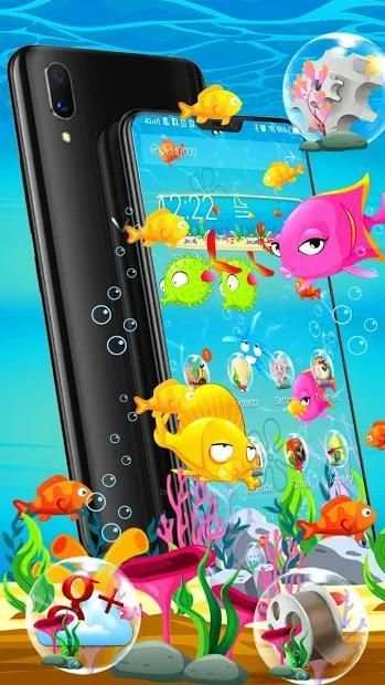 Fish 3D Parallax Launcher Theme * screenshot 2