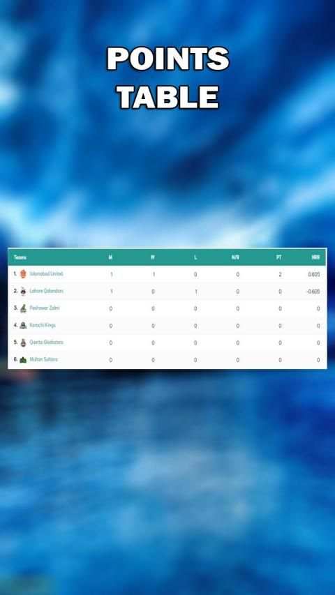 PSL Schedule 2019 screenshot 1