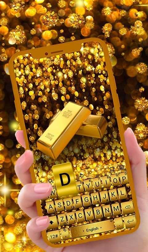 Classic Gold Diamond Keyboard Theme screenshot 5
