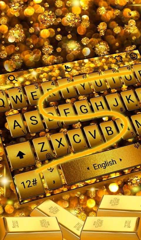 Classic Gold Diamond Keyboard Theme screenshot 4