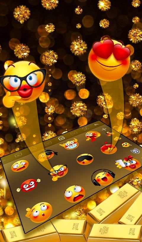 Classic Gold Diamond Keyboard Theme screenshot 3