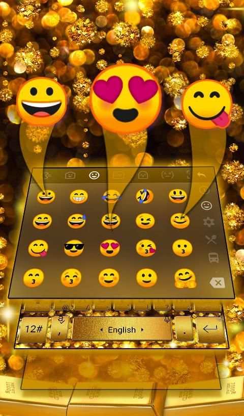 Classic Gold Diamond Keyboard Theme screenshot 1