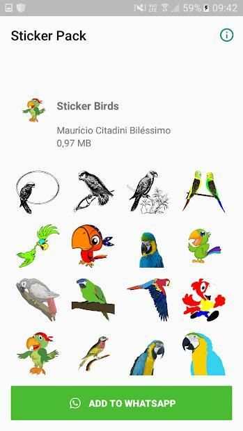 Stickers Birds screenshot 1