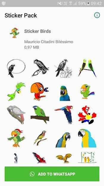 Stickers Birds screenshot 2