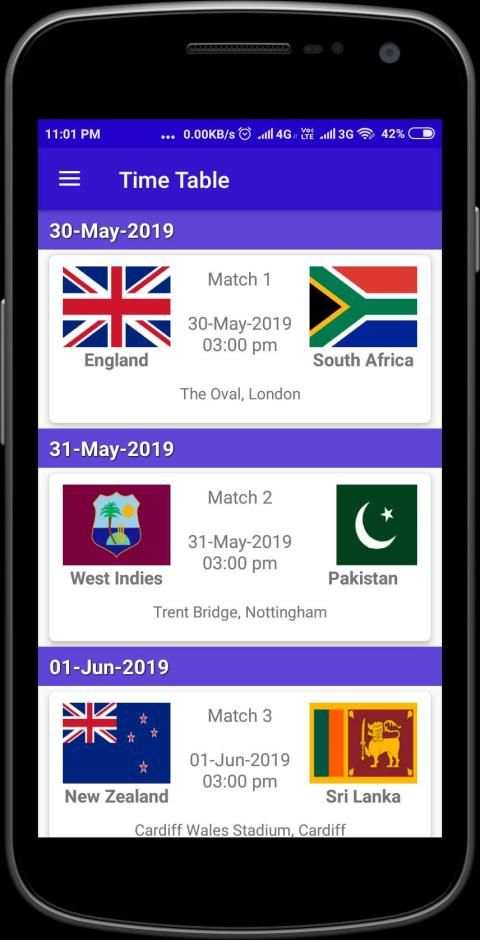 Cricket WorldCup 2019 स्क्रीनशॉट 3