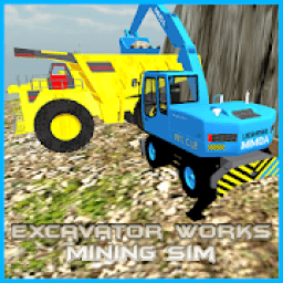 Excavator Works Mining Sim icon