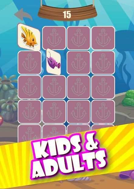 Memory game - Ocean fish screenshot 4