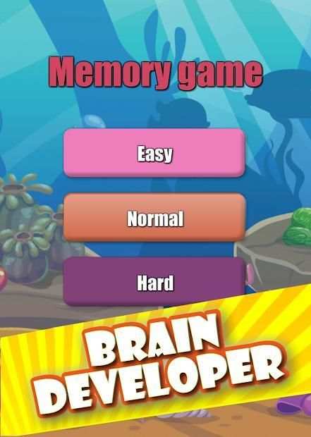 Memory game - Ocean fish screenshot 1