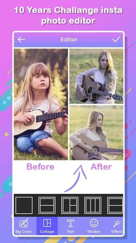 10 Year Challenge Maker Insta Photo Editor screenshot 3