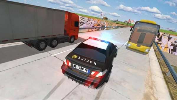 Police Car Driving Traffic स्क्रीनशॉट 1
