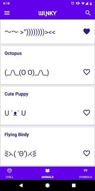 Winky ASCII Text Emojis स्क्रीनशॉट 1
