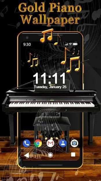 Gold Piano APUS Live Wallpaper screenshot 2